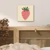 Aardbei - Minimalistisch - Rood - Fruit aluminium wit klein -sfeer3