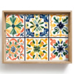 Spaans - Tegels - Keramiek - Bloemen Dienblad Rechthoek middel -z3d_shopping