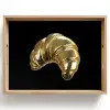 Croissant - Brood - Goud - Zwart Dienblad Rechthoek middel -z3d_shopping