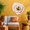 Ei - Disco - Ontbijt - Glitter Wandcirkel Organisch Plexiglas middel -sfeer4