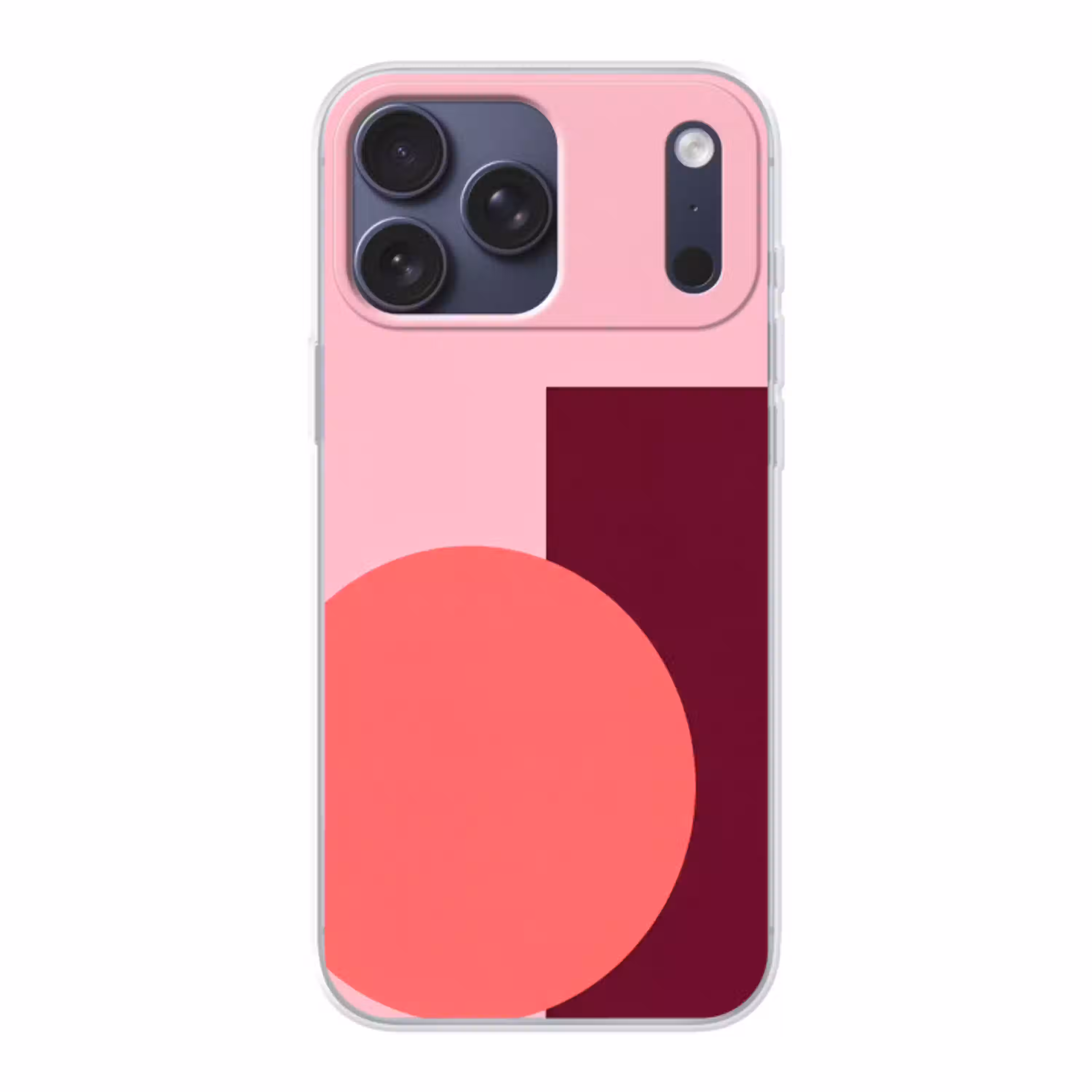 Abstract - Vormen - Roze - Modern - Design Telefoonhoesje iPhone 17 Pro Max klein -3d