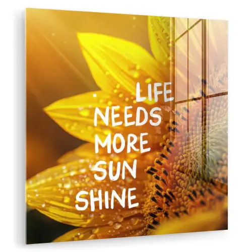 Zonnebloem - Close up - Geel - Quote plexiglas 5mm klein -zzzproduct_nieuw