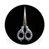 Schaar - Delfts blauw - Zwart Wandcirkel aluminium klein -3d