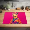 Kameel - Bloemen - Kimono - Waaiers Inductie beschermer vinyl 3mm klein -sfeer5