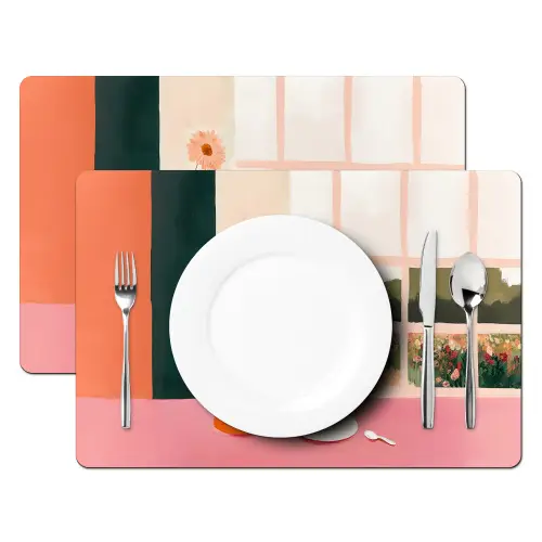 Bloemen - Koffie - Raam Placemat vinyl groot -zzsfeer2_Kitchenyeah-website