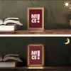 Nice - Uitroepteken - Rood Light Box met kabel (Tafellamp) klein -sfeer3