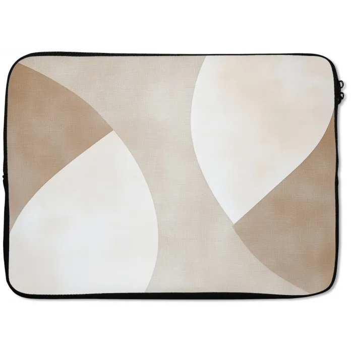 Bruin - Japandi - Abstract laptophoes neopreen klein -zkaufland3dotto