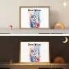 Kat - Kleurrijk - Verf - Dier - Wit Light Box met batterij (Wandlamp kind) middel -sfeer3_kind