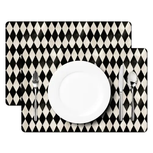 Klassiek - Patroon - Zwart Placemat vinyl groot 368 -zzsfeer2_Kitchenyeah-website