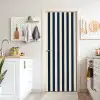 Verticale strepen - Blauw - Crème deurposter klein 289 -sfeer5