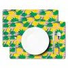 Ananas - Geel - Groen - Tropisch Placemat vinyl groot 368 -zzsfeer2_Kitchenyeah-website