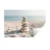 Stenen - Stapel - Zand - Zee Muursticker klein -3d