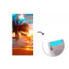Palm - Zonsondergang - Horizon - Strand - Zee fotobehang vinyl groot -3d