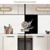 Water - Splash - Water - Zwart keuken achterwand 2 middel -voor-na2_ES