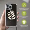 Blad - Wit - Minimalistisch Hoesje iPhone 16 Pro Max met koord klein -sfeer2_NL