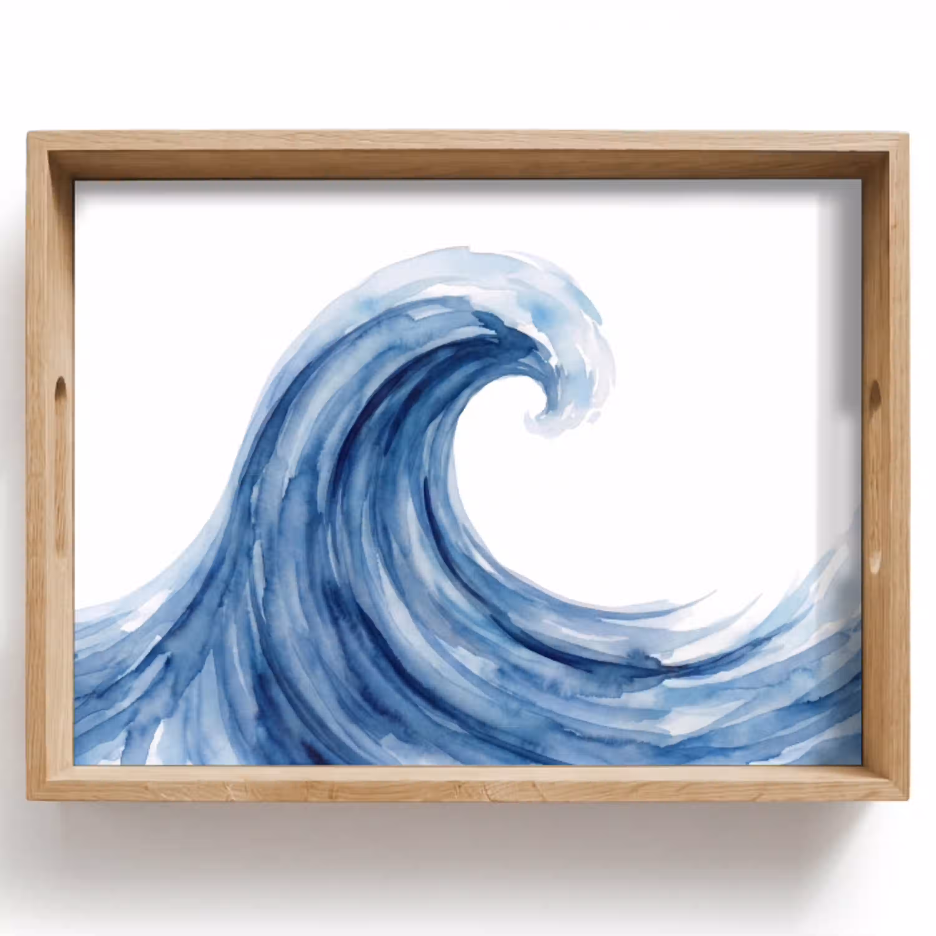 Water - Beweging - Natuur - Modern - Blauw Dienblad Rechthoek middel -z3d_shopping