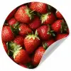 Aardbei - Fruit - Rood Wandcirkel behangsticker klein -3d
