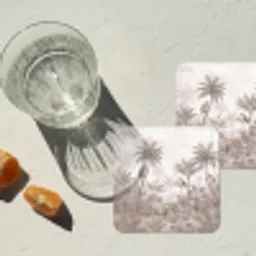 Jungle - Dieren - Palmbomen onderzetter kurk middel -sfeer4