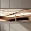Golven - Abstract - Warm Beige keuken achterwand 2 middel zz_3dshopping