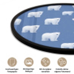 IJsbeer - Patroon - Blauw Fotolijst rond zonder passe partout klein 856 -closeup_DE