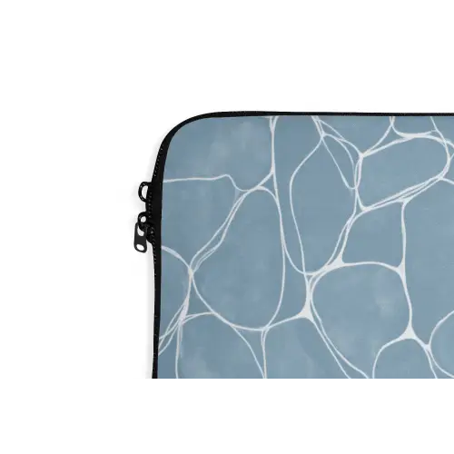 Organisch - Patroon - Blauw laptophoes neopreen klein 279 -detail