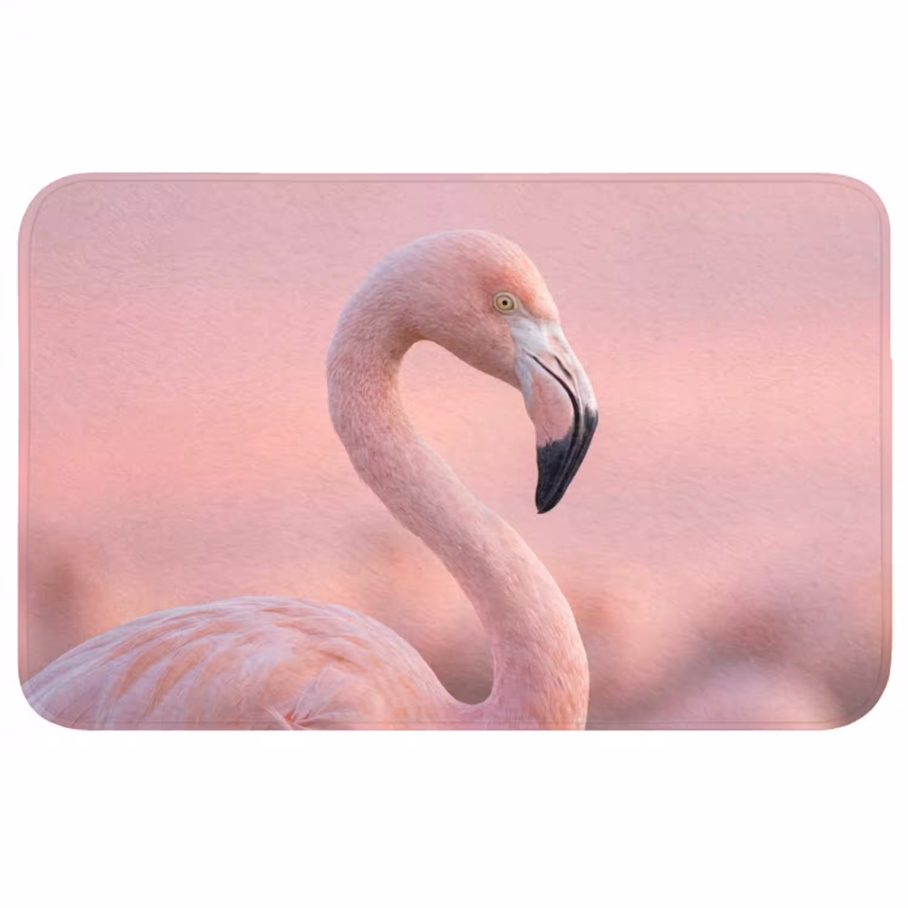 Flamingo - Portret - Roze Badmat middel -3d