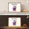 Neushoorn - Kleurrijk - Verf - Dieren Light Box met batterij (Wandlamp kind) middel -sfeer3_kind