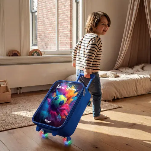 Neon - Bal - Kleurrijk Kinderkoffer - Blauw klein -sfeer1