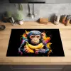 Aap - Graffiti - Kleurrijk - Bananen - Modern Inductie beschermer vinyl 3mm klein -sfeer5