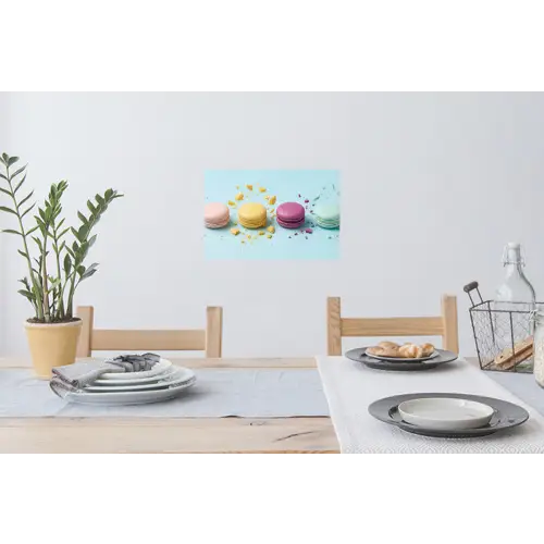 Macarons - Kleurrijk - Pastel Muursticker klein -eettafel