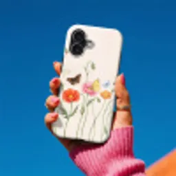 Vlinders - Klaprozen - Illustratie - Kleurrijk Toughcase MagSafe Apple iPhone 17 klein -Sfeer1V