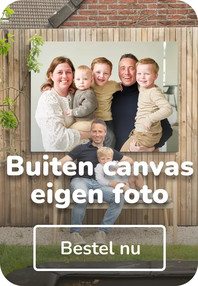 Buiten canvas eigen foto