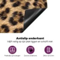 Luipaard - Vacht - Klassiek - Bruin Inductie beschermer vinyl 3mm middel -zzzzzzz-cc-onderkant