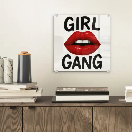 Lip - Girl - Rood - Letters plexiglas 5mm klein -sfeer1