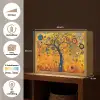 Abstract - Boom - Levensboom - Modern Light Box met batterij (Wandlamp) middel -USP_websiteoverzichtNL