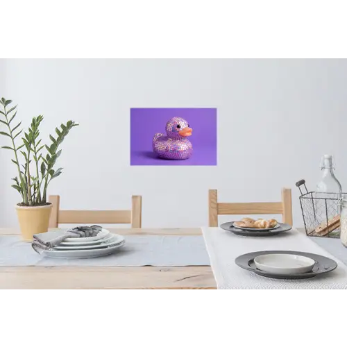Disco - Eend - Paars Muursticker klein -eettafel