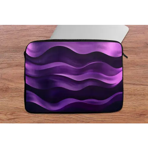 Golven - Abstract - Paars laptophoes neopreen klein -tafel