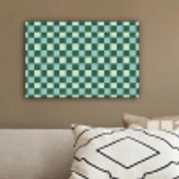 Schaakbord - Klassiek - Groen canvas 2cm klein 34 -sfeer3