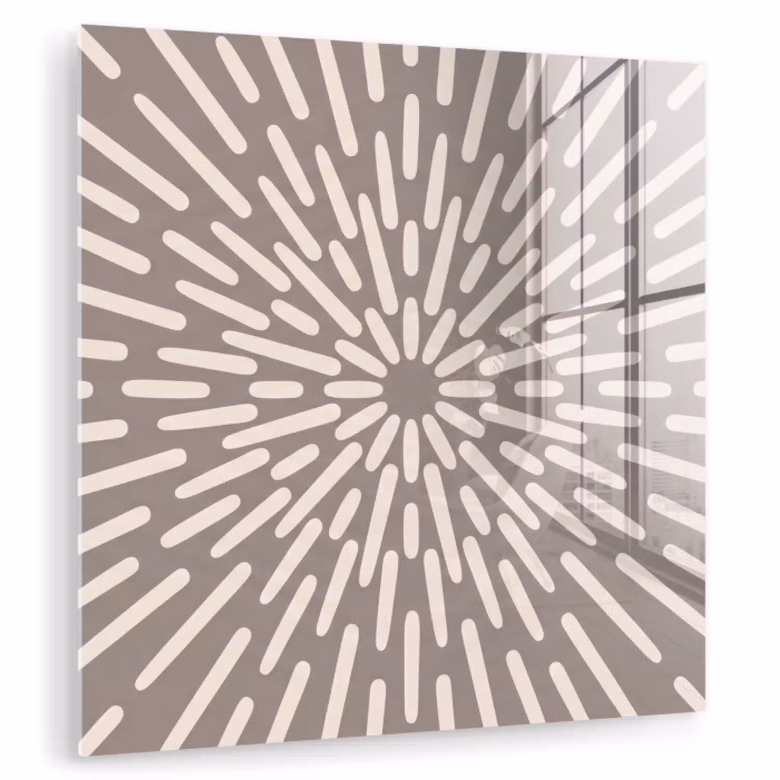 Patroon - Stralen - Abstract - Modern - Grijs plexiglas 5mm klein -zzzproduct_nieuw