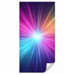 Abstract - Light - Burst - Modern - Colorful Behang Vinyl klein -3d