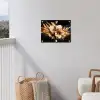 Bloemen - Goud - Graffiti - Zwart - Abstract tuinposter los doek klein -sfeer8