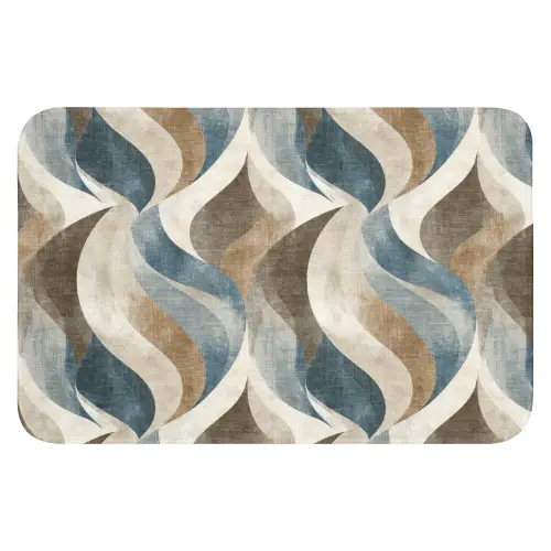 Abstract - Golven - Kleurrijk Badmat klein 997 -3d