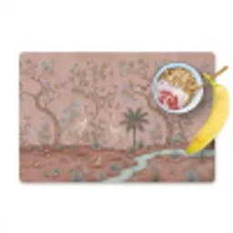 Nostalgisch - Reigers - Roze Placemat vinyl groot -zzzproduct_Kitchenyeah-website