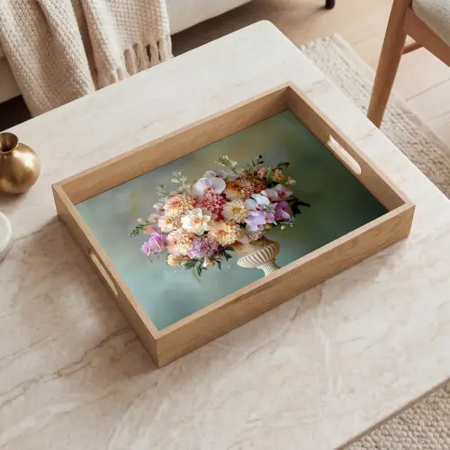 Orchidee - Boeket - Vaas - Bloemen Dienblad Rechthoek middel -sfeer1