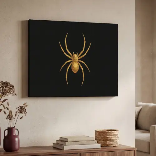 Spin - Goud - Minimalistisch - Poten Textielframe zwart klein -sfeer3