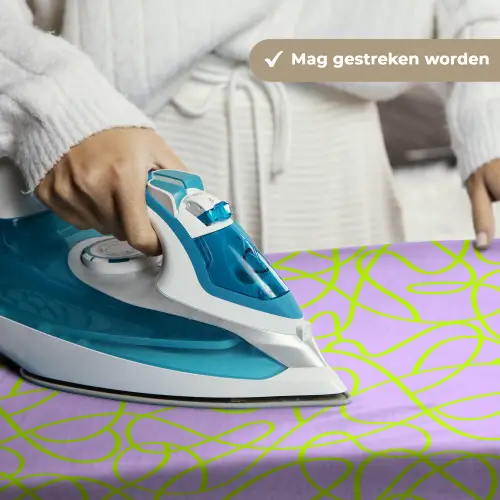 Abstract - Lila - Groen - Pastel Wandkleed katoen klein 269 -sfeer9