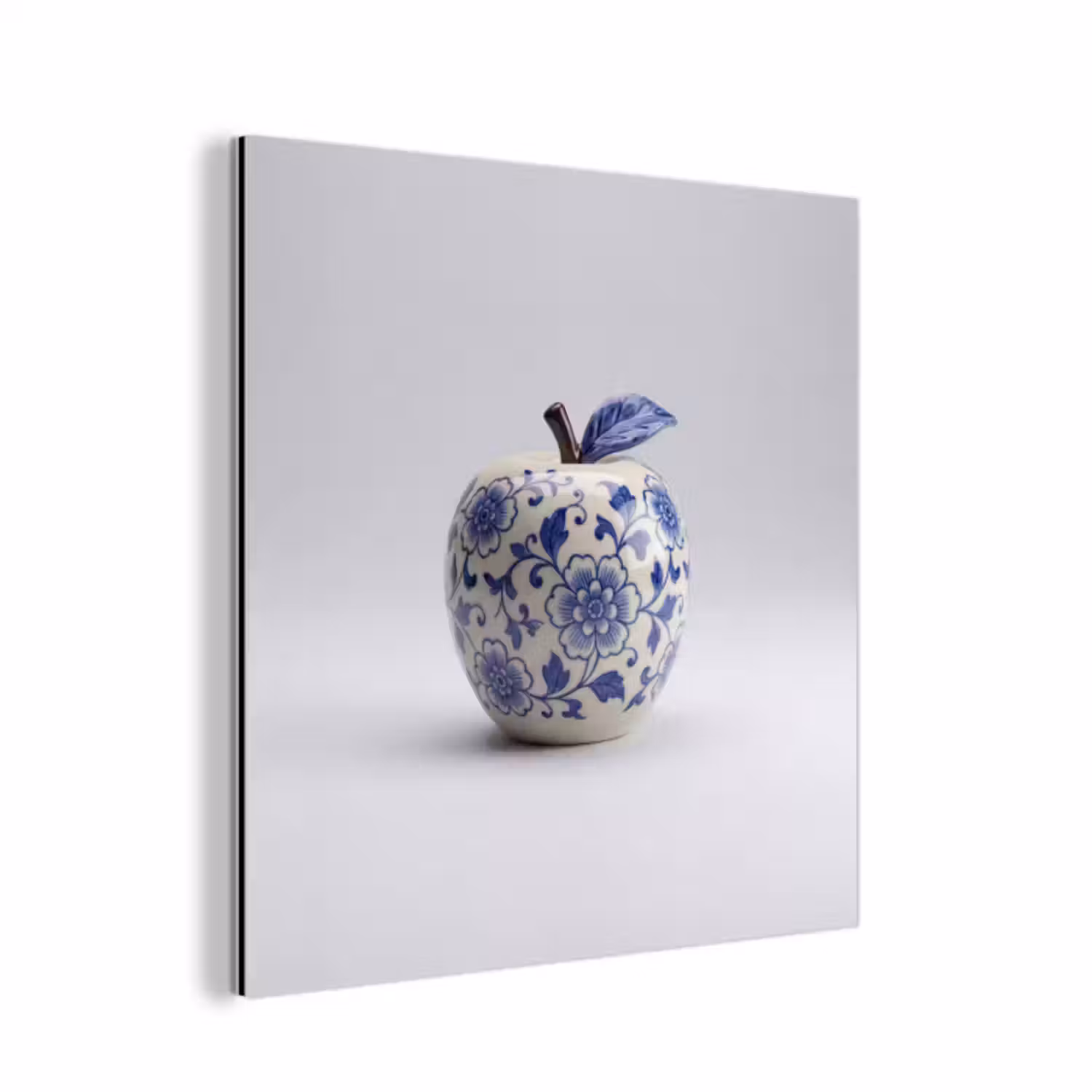 Aluminium schilderij - Appel - Blauw - Klassiek