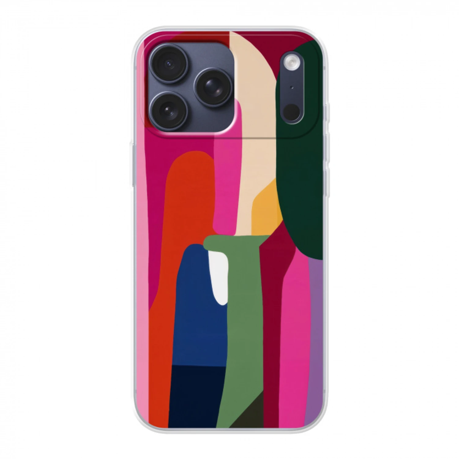 Kleurvakken - Recht - Rond - Abstract Telefoonhoesje iPhone 17 Pro Max klein -3d