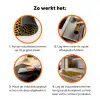 Zwart - Vlekken - Oranje - Dier Inductie beschermer vinyl 3mm klein 276 -zzzzzzz-td-werking