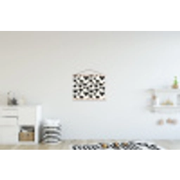 Hartjes - Patroon - Zwart textielposter latten blank klein 122 -kinderkamer